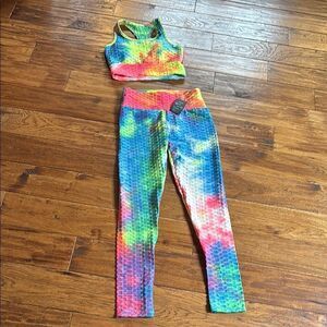 NWT Vibrant Tie-Dye athletic set